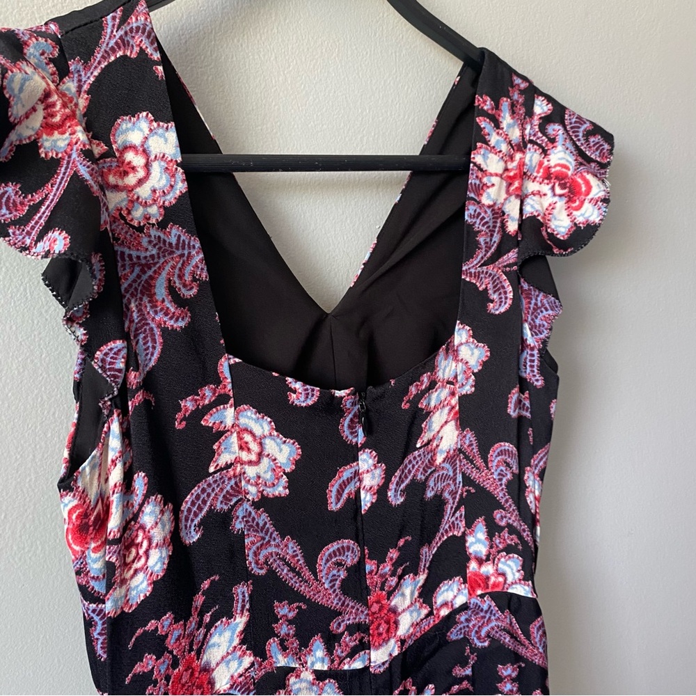 2/$25 Club Monaco Denay Floral Wide Leg Cropped Jumpsuit - Picture 6 of 8